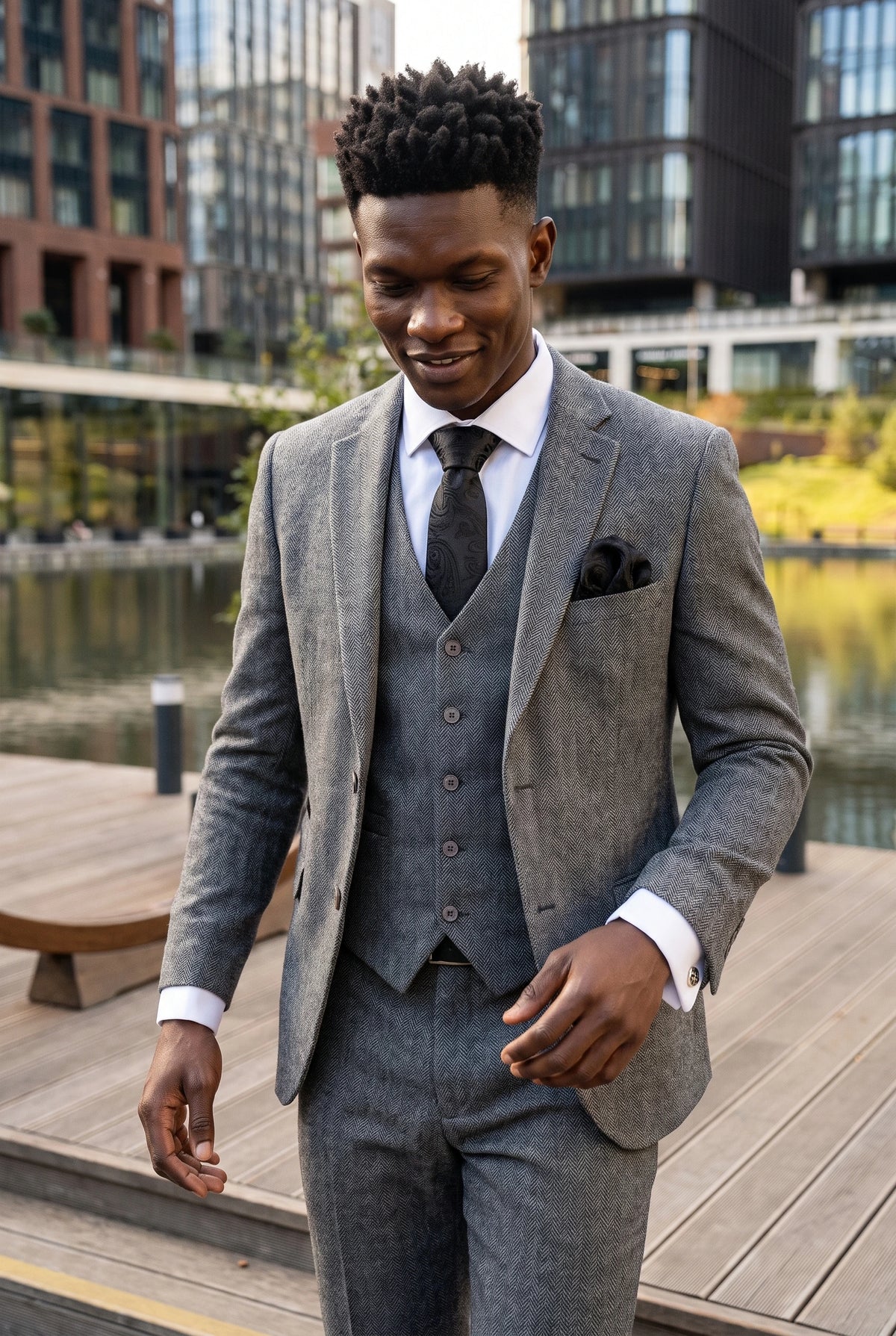 Men’s Black Paisley Tie Gift Set
