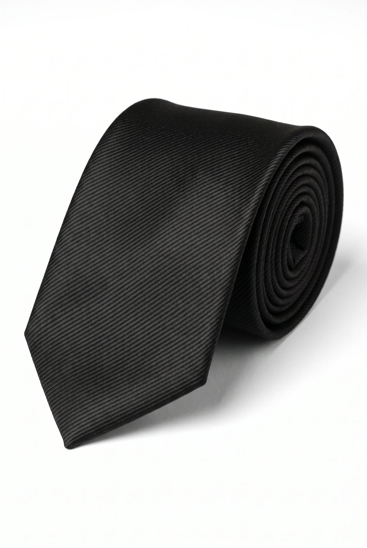 Men’s Black Slim Solid Colour Tie
