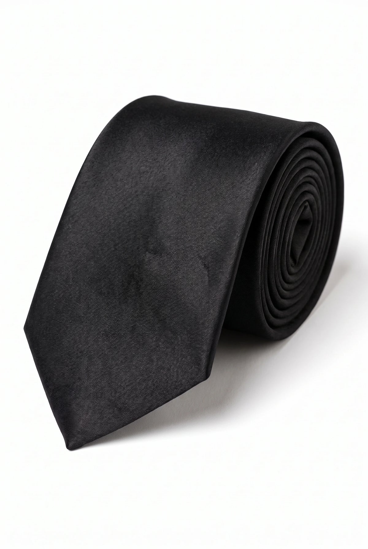 Men’s Black Tie Set with Pocket Square and Cufflinks