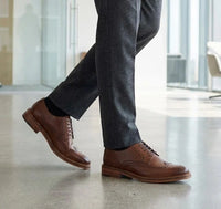 Men's Brown Leather Brogue Dress Shoes