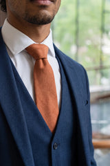 Men’s Brown Suede-Finish Tie