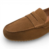 Men's Brown Suede Moccasin Loafers