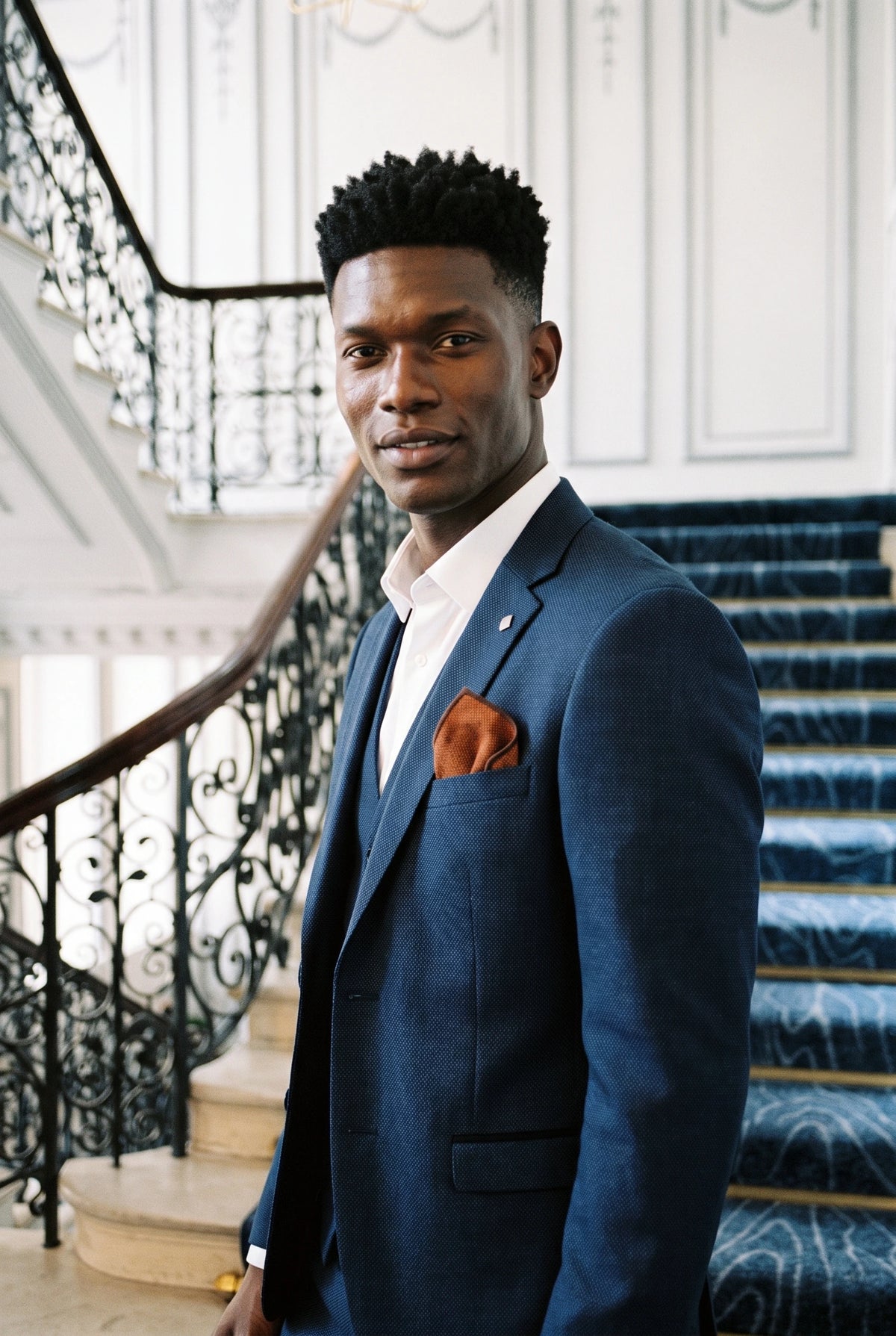 Men’s Brown Tweed Pocket Square