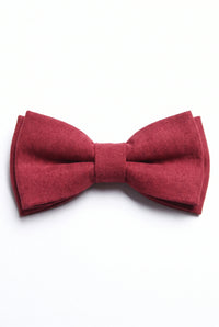 Men’s Burgundy Double Layer Bow Tie
