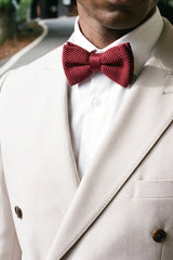 Men’s Burgundy Knitted Bow Tie