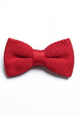 Men’s Burgundy Knitted Bow Tie