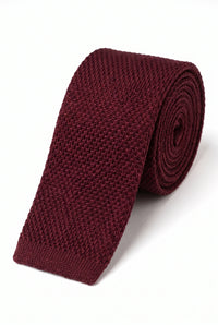 Men’s Burgundy Knitted Tie