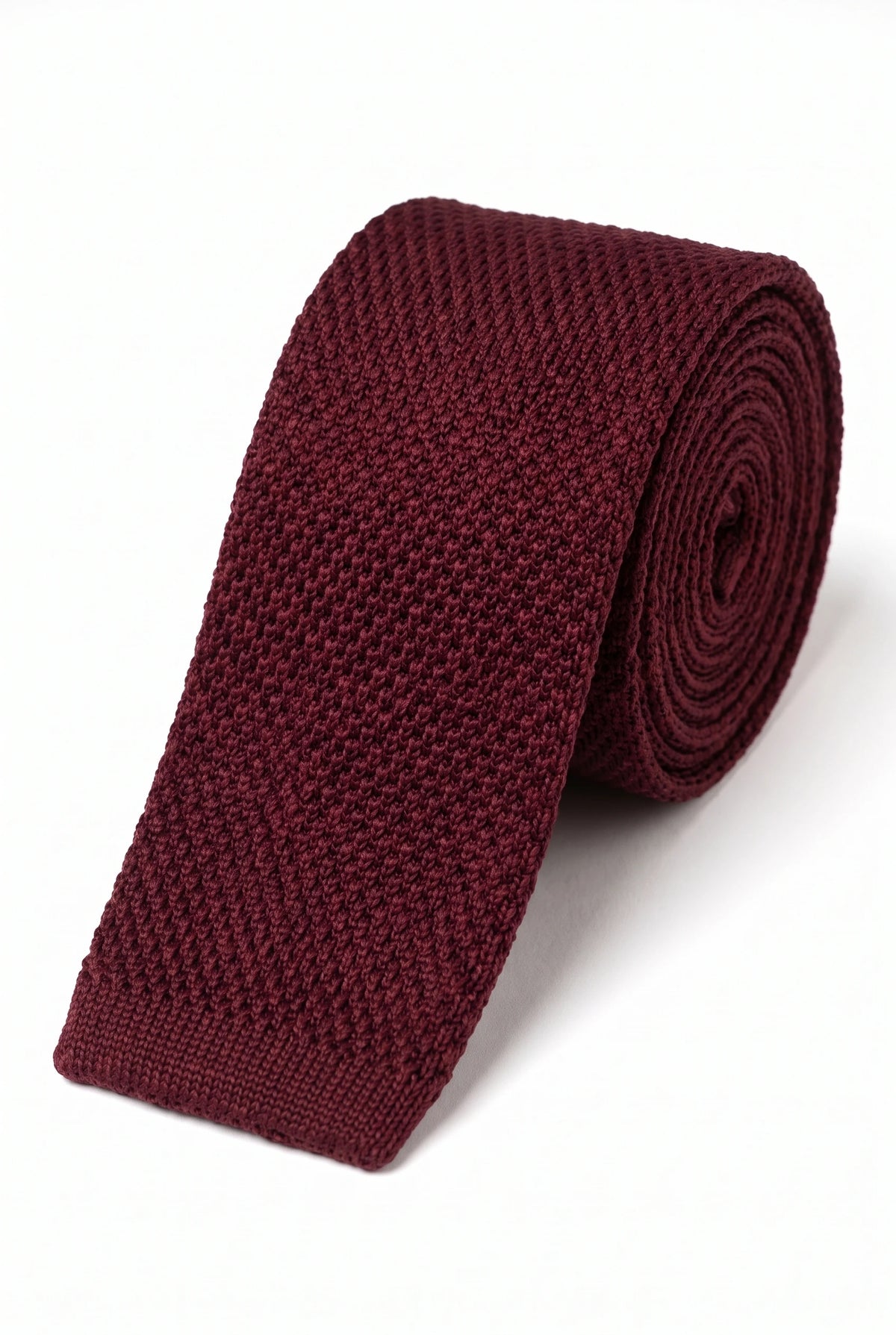 Men’s Burgundy Knitted Tie