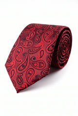 Men’s Burgundy Paisley Tie