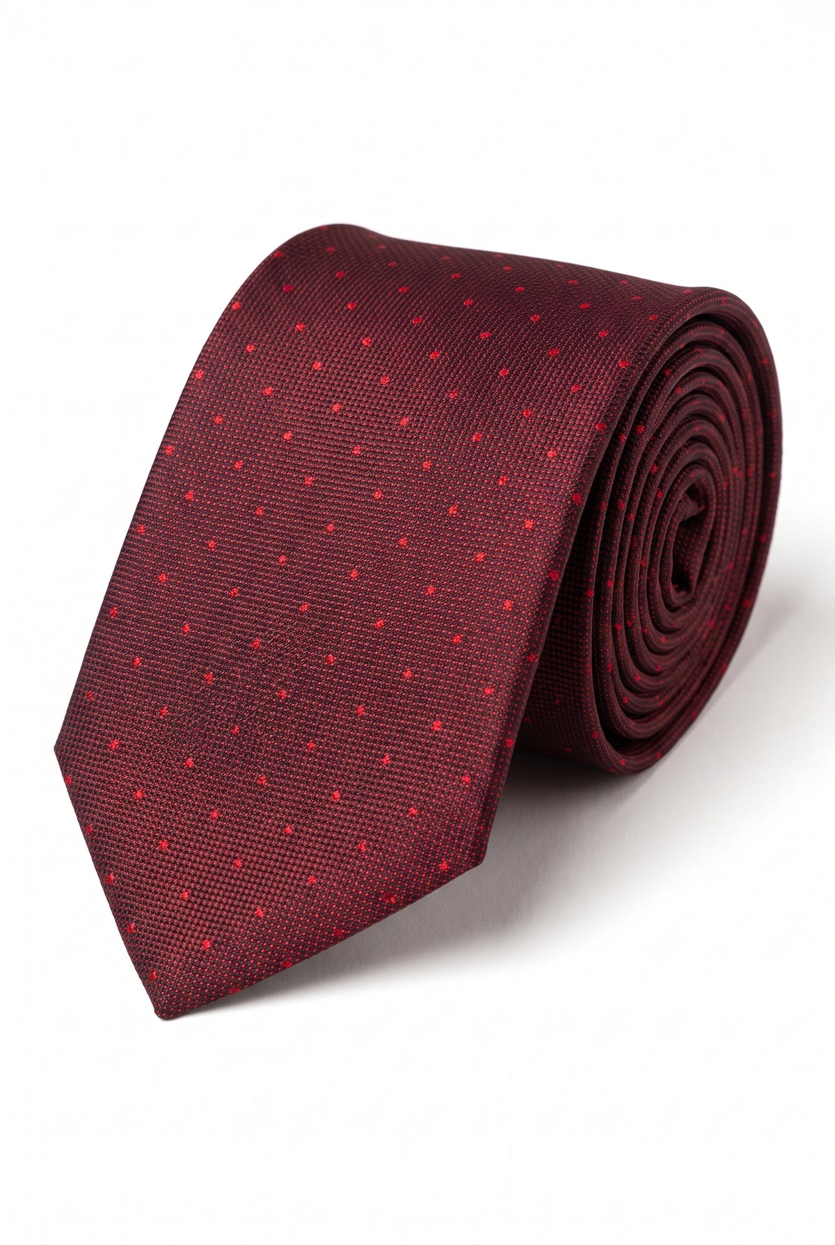 Men’s Burgundy Textured Woven Tie