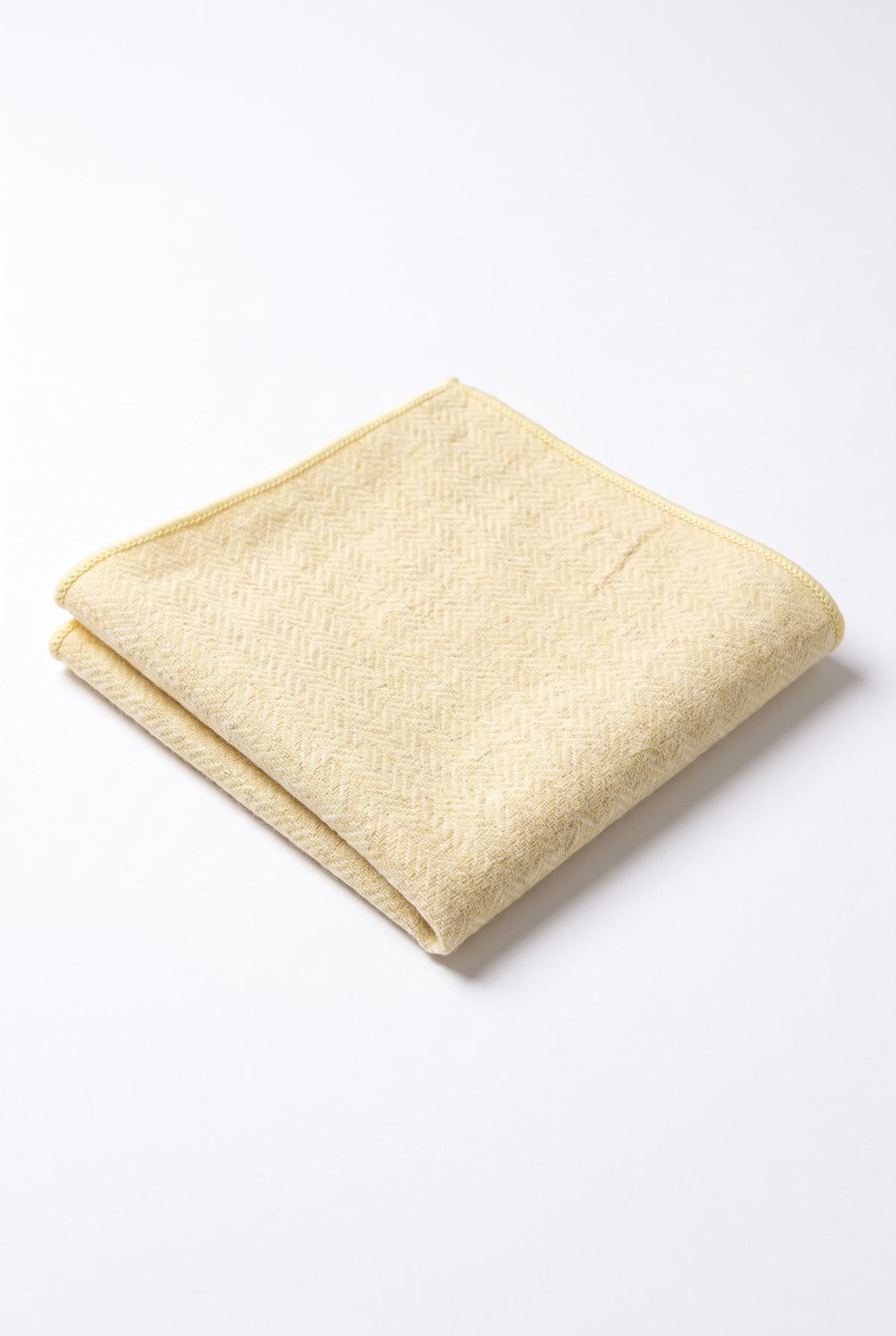 Men’s Champagne Tweed Wool Blend Pocket Square