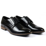 Men's Classic Plain Toe Lace-Up Derby Shoes