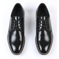 Men's Classic Plain Toe Lace-Up Derby Shoes