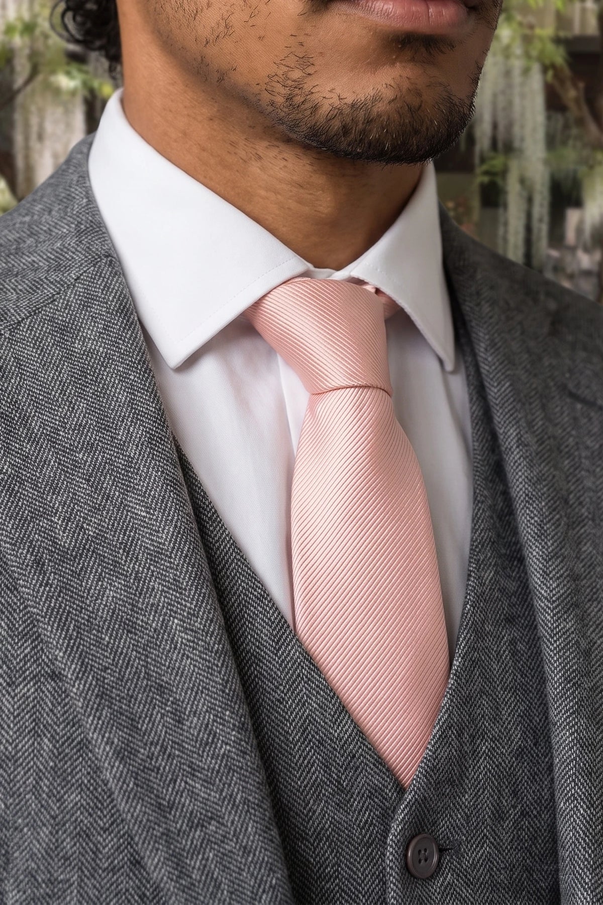 Men’s Dusty Pink Slim 6cm Tie