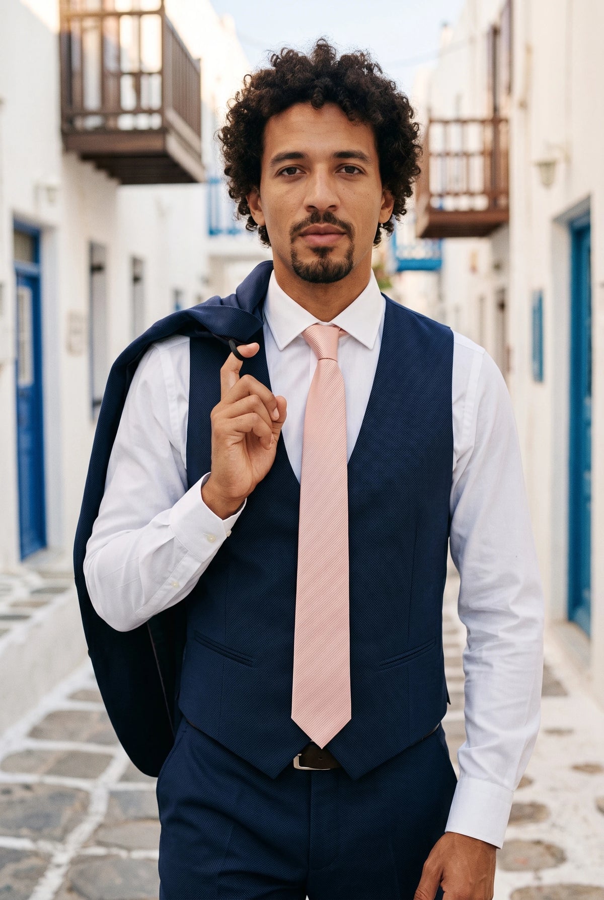 Men’s Dusty Pink Slim 6cm Tie