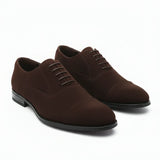 Men's Faux Suede Lace-Up Oxford Shoes