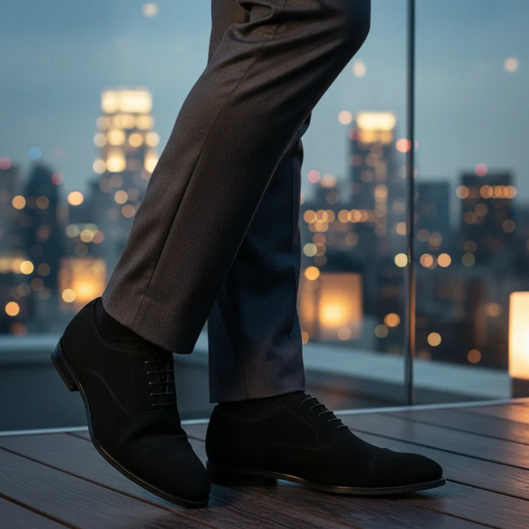 Men's Faux Suede Lace-Up Oxford Shoes