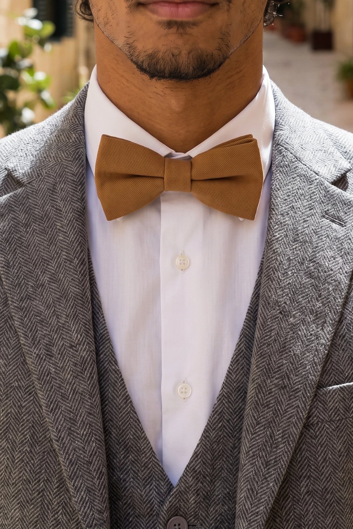 Men’s Gold Double Layer Bow Tie