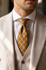 Men’s Gold Paisley Tie