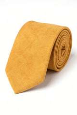 Men’s Gold Suede-Finish Tie