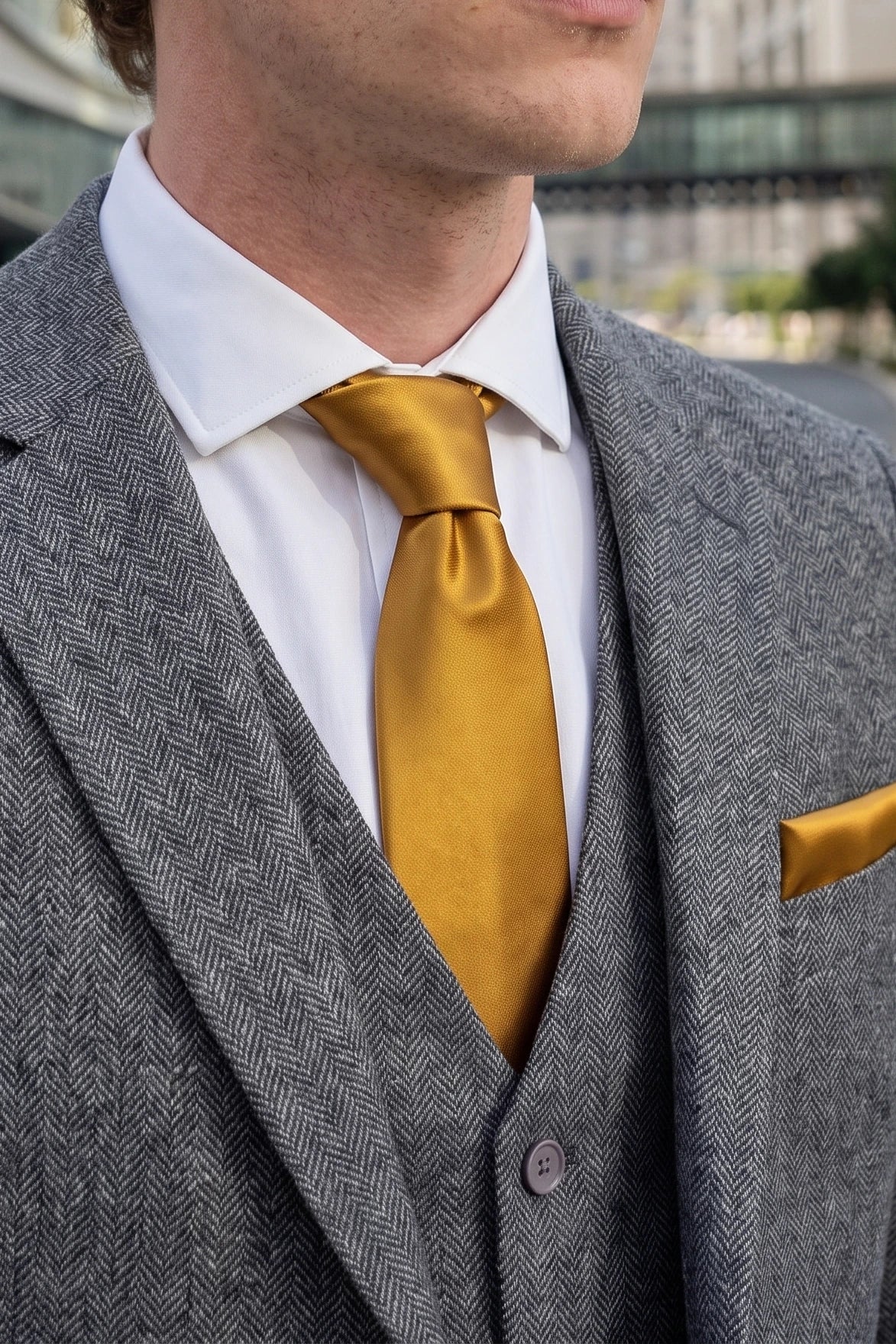 Men’s Gold Tie Set