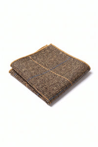 Men’s Gold Tweed Wool Blend Pocket Square