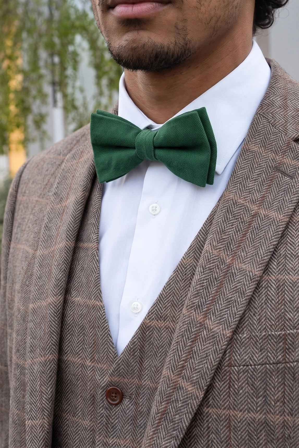 Men’s Green Double Layer Bow Tie