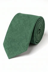 Men’s Green Suede-Finish Tie