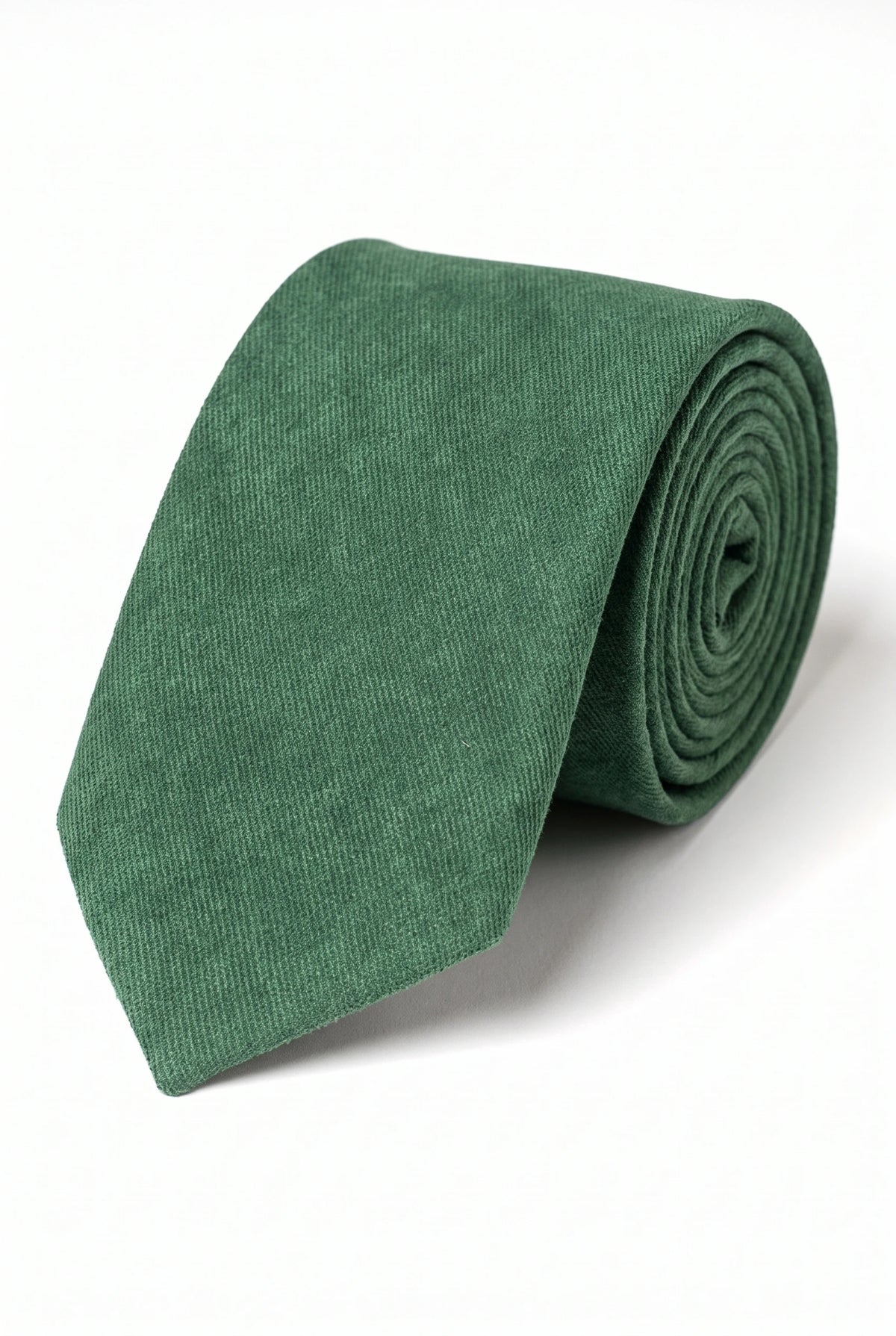 Men’s Green Suede-Finish Tie