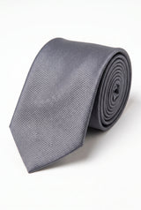 Men’s Grey Slim 6cm Solid Colour Tie