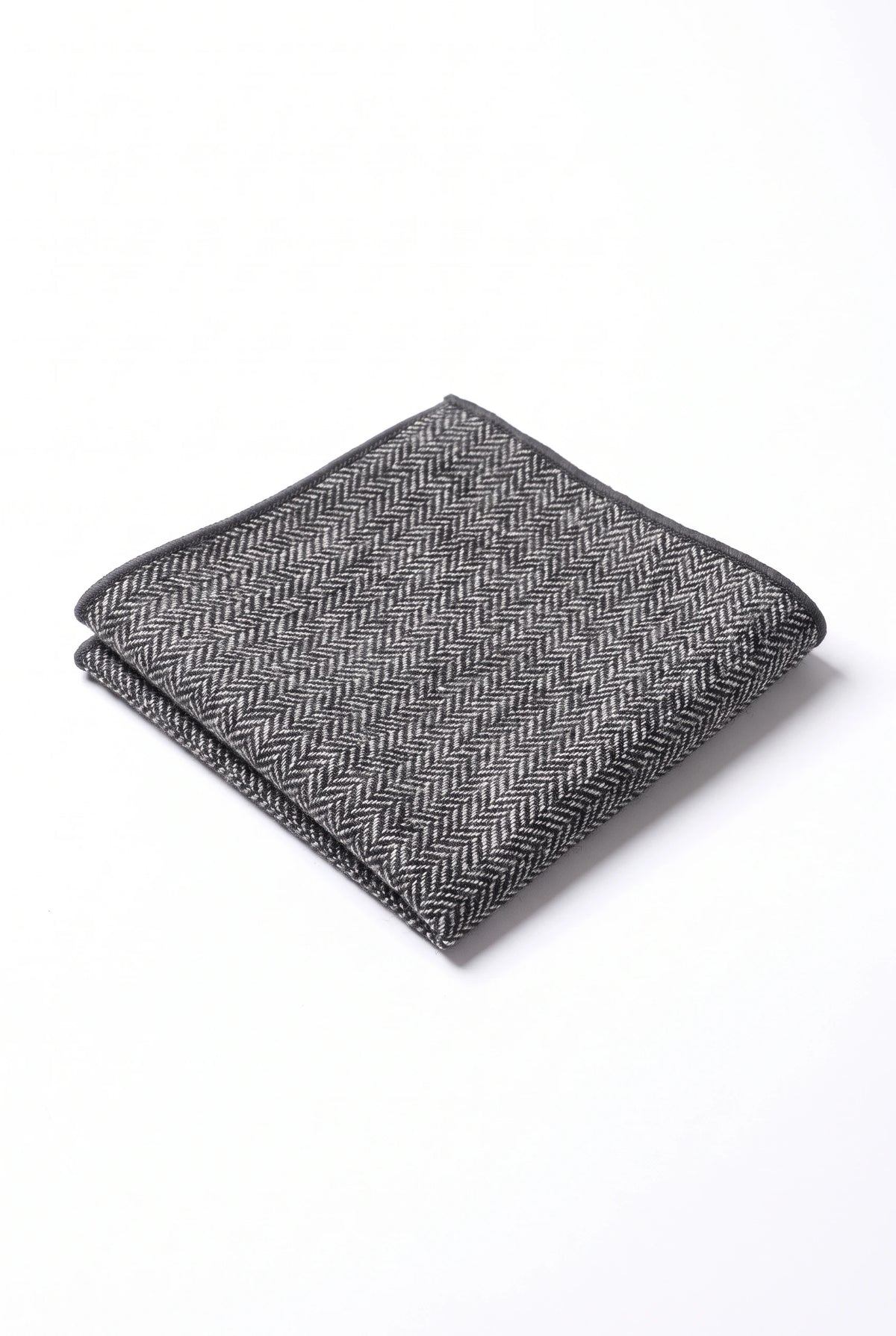 Men’s Grey Tweed Pocket Square