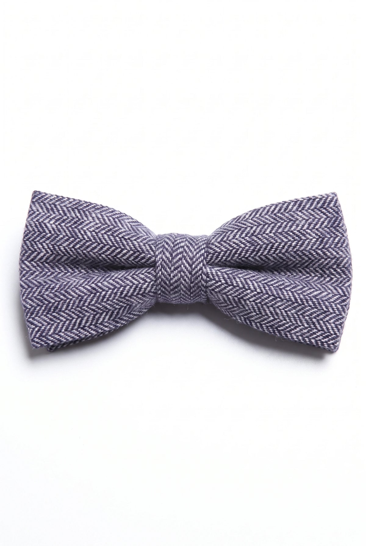 Men’s Grey Tweed Wool Blend Bow Tie