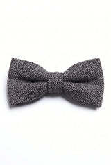 Men’s Grey Tweed Wool Blend Bow Tie
