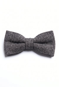 Men’s Grey Tweed Wool Blend Bow Tie