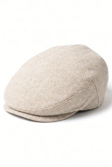 Men’s Beige Classic Flat Cap Hat