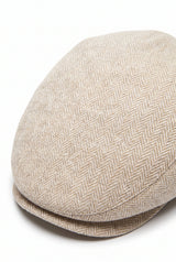 Men’s Beige Classic Flat Cap Hat