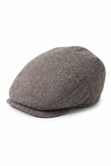 Men’s Brown Wool Blend Flat Cap