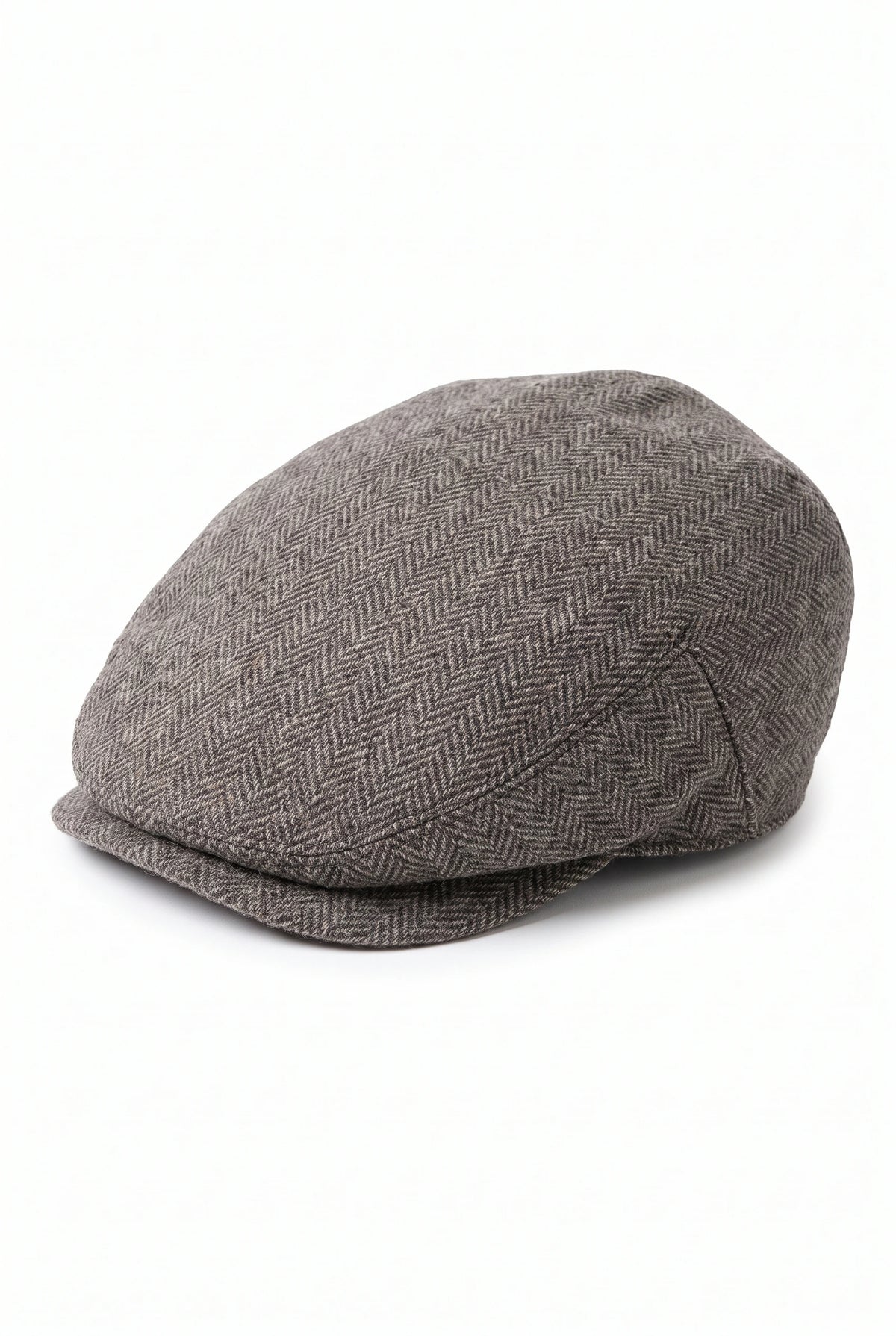Men’s Brown Wool Blend Flat Cap