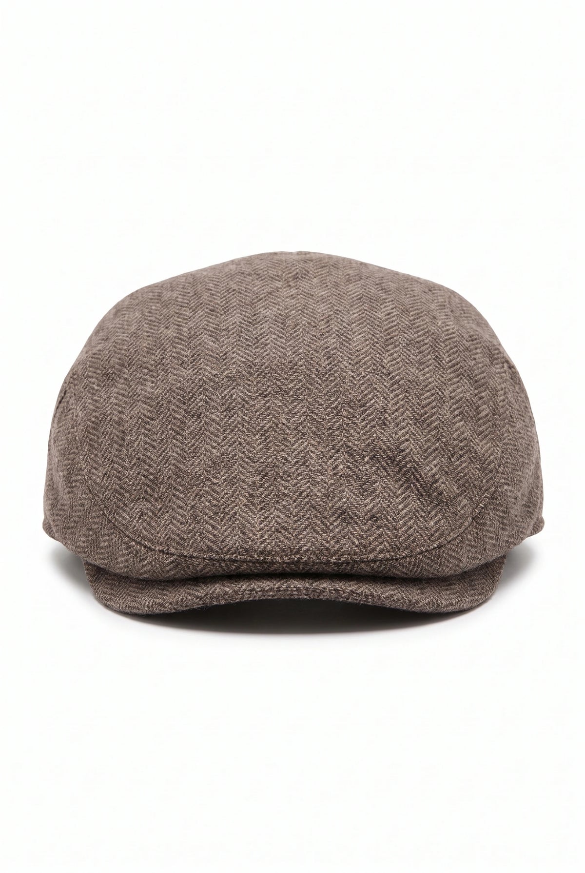 Men’s Brown Wool Blend Flat Cap