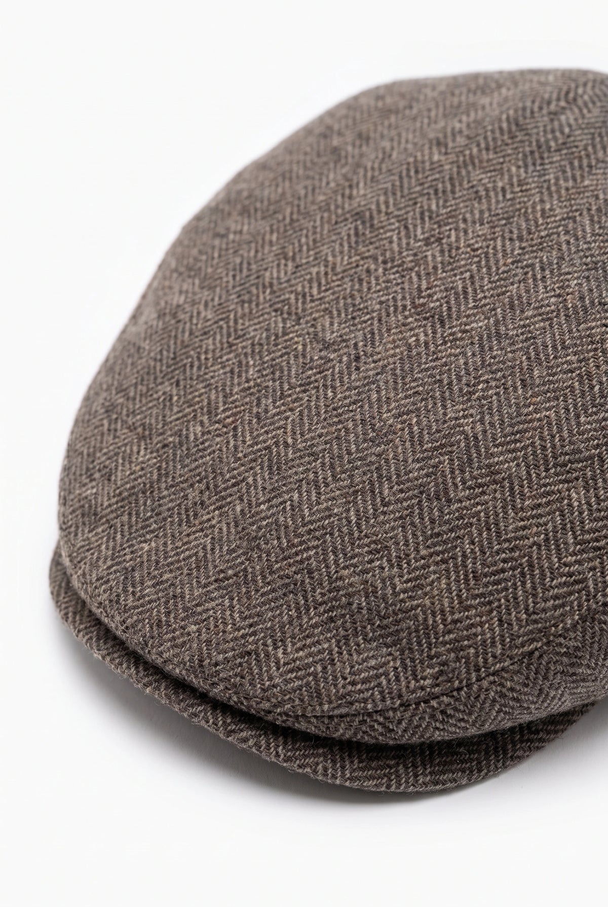 Men’s Brown Wool Blend Flat Cap