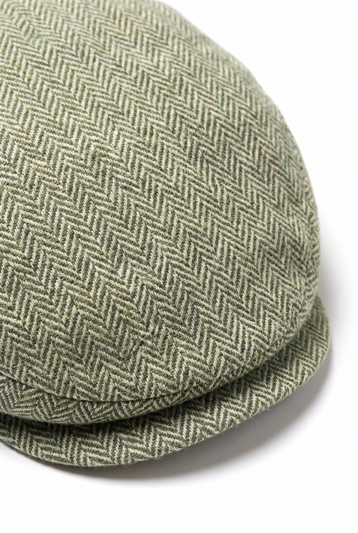Men’s Green Wool Blend Flat Cap Hat