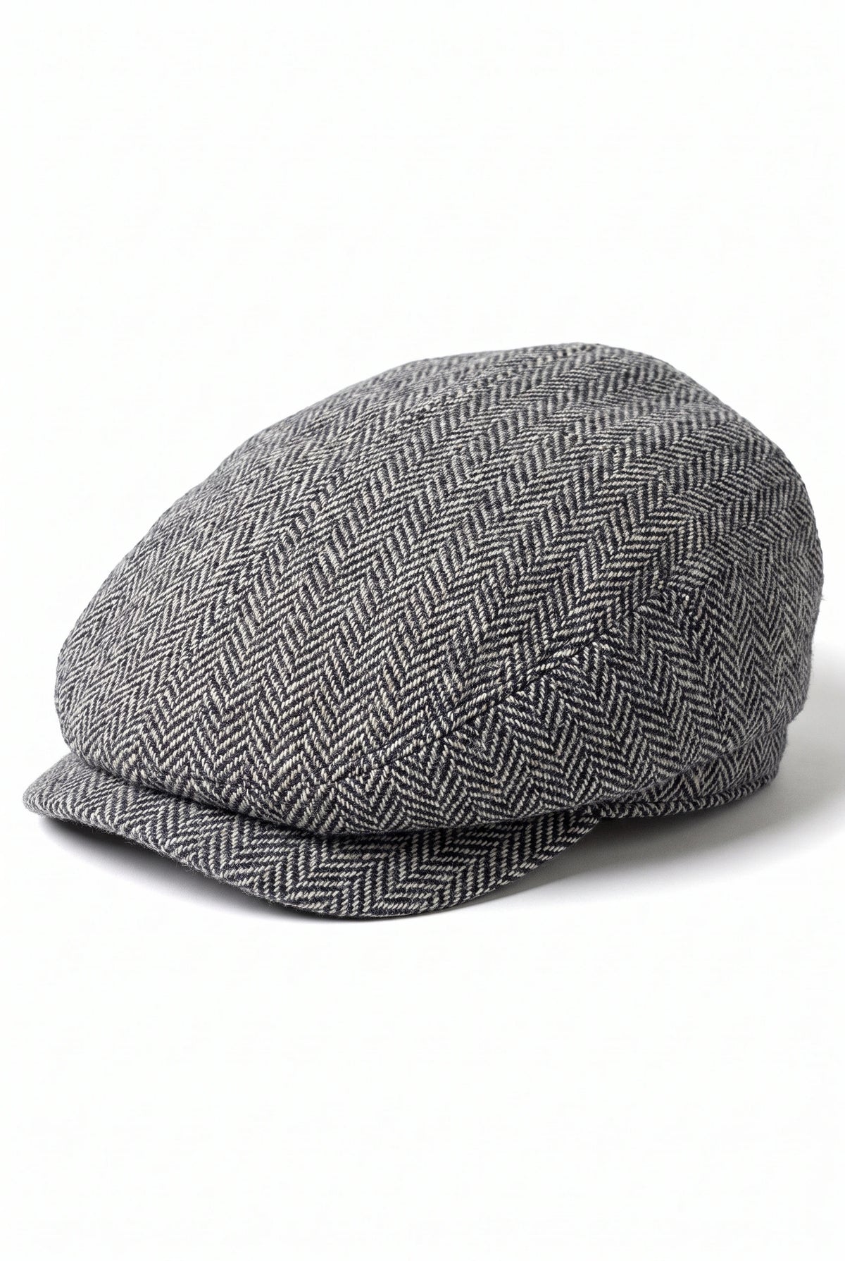 Men’s Grey Wool Blend Flat Cap