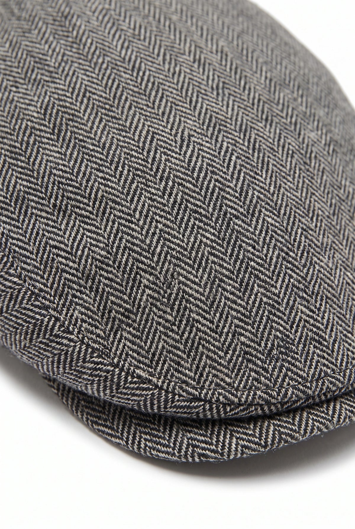 Men’s Grey Wool Blend Flat Cap
