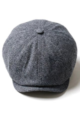 Men's Herringbone Newsboy Classic Flat Cap - Grey
