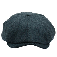 Men's Herringbone Newsboy Classic Flat Cap - Olive