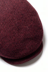 Men’s Wine Wool Blend Flat Cap