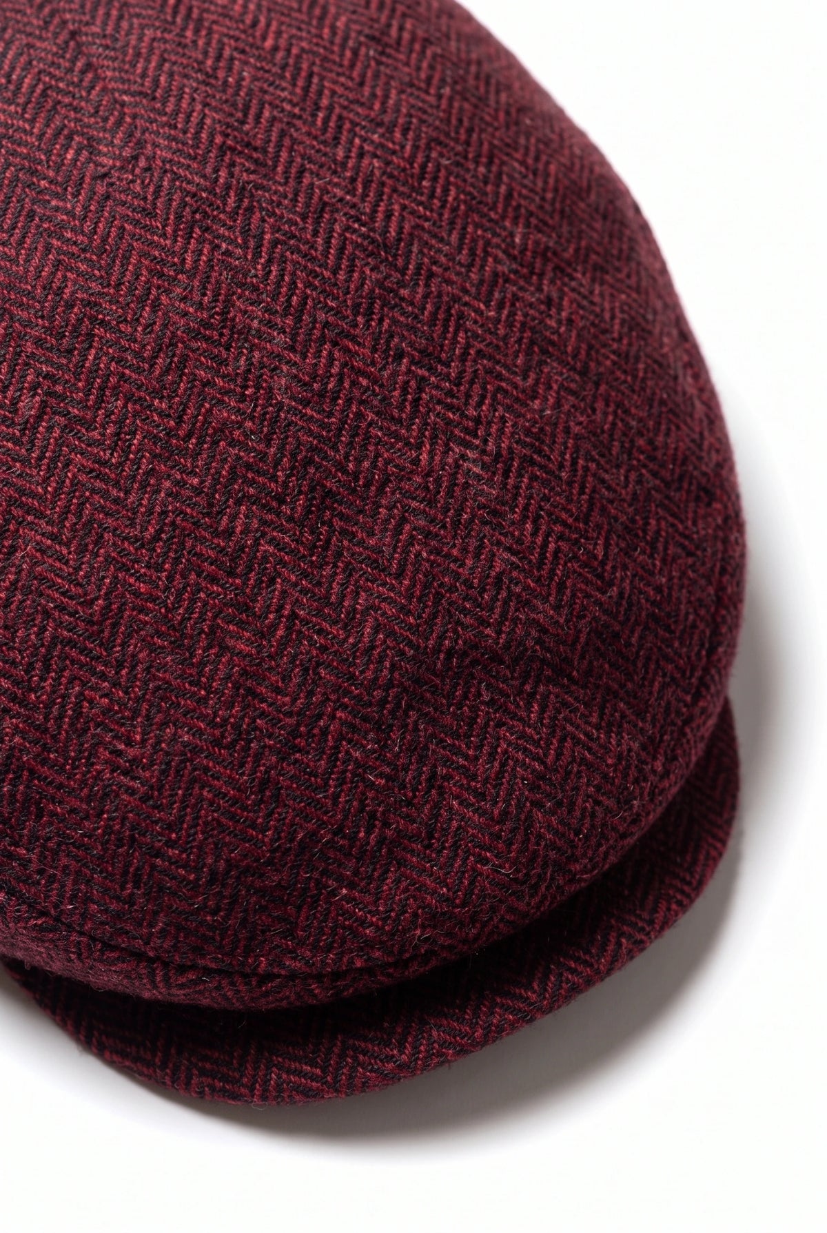 Men’s Wine Wool Blend Flat Cap