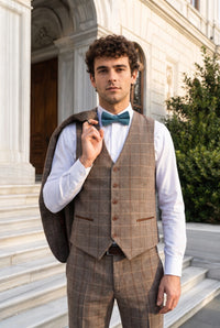 Men’s Light Blue Double Layer Bow Tie