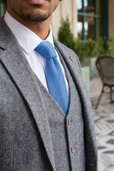 Men’s Light Blue Knitted Tie