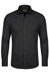 Men's Long Sleeve Button-Down Dress Shirt - Black